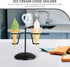 2-slot DOITOOL Ice Cream Cone Holder Stand, Iron Ice Cream Display Rack with Base, Black Egg Cone Holder for Dessert