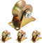 ZOENHOU 4 PCS 2 Inch 660 LB Steel U Groove Wheel Pulley, Heavy Duty Rigid Caster for Inverted Track