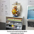 Desk Drawer Organizer, Stackable Plastic Storage for Office Supplies, 2 Compartments (White)