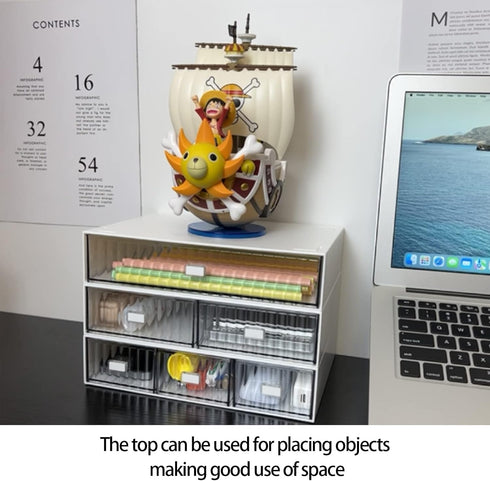 Desk Drawer Organizer, Stackable Plastic Storage for Office Supplies, Grocery Organizer for Stationery/School/Home