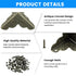 12 Pack 1" 1" SDTC Tech Furniture Corner Protector x Antique Bronze Triangle Edge Decorative Metal Corner Guard