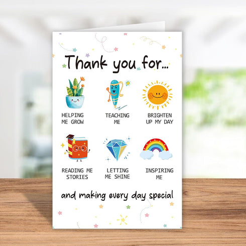Bablira Thank You Card for Teacher, Cute Teacher Appreciation Gifts from Students, Gift for End of Term, Graduation