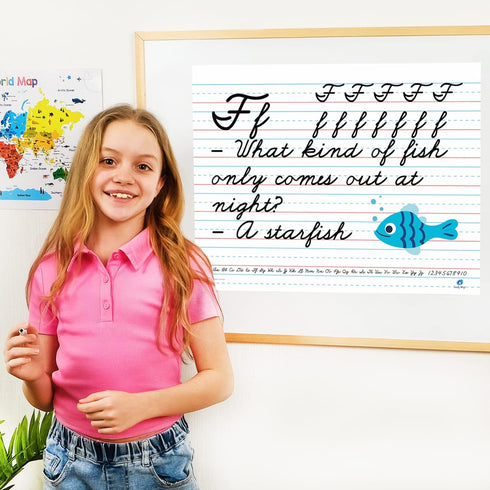 Jumbo Magnetic Handwriting Paper, Magnetic Lined Paper for Whiteboard, Giant Early Writing Page, Classroom Resources