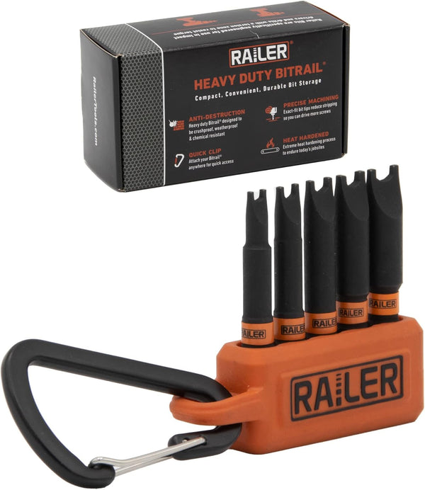 Spanner Screwdriver Bit Set - Railer 5PC S2 Steel 2" Spanner Snake Eyes Impact Driver Bit Set with Storage Holder