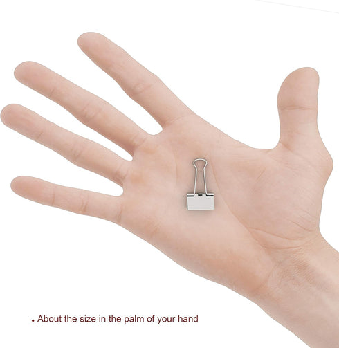 Silver Mini Binder Clips, 5/8-IN / 0.6-inch / 15-mm, 120-PCS
