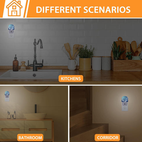 Gearsly Butterfly Night Light,Night Lights Plug into Wall with Dusk to Dawn Sensor,Lamp for Bedroom Bathroom Hallway