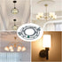 LUORNG 115mm (4.53 inch) 2 Sets Universal Light Fixture Mounting Bracket Kit, Round Ceiling Light Plates