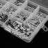 700Pcs 14 Values Non-Insulated Ferrule Copper Terminals Assortment Kit for Wire Cable with Storage Box