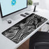 Gaming Mouse Pad - Large 31.5 x 11.8 in Black and White with Non-Slip Rubber Base and Stitching Edges