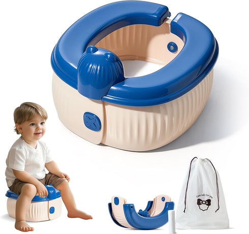 HAOMINGLONG Travel Potty for Toddlers, Portable Travel Foldable Training Toilet Potty for Kids