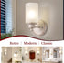 2 Pack Indoor Wall Sconces, Bath Vanity Light Fixtures Wall Mounted Lighting with White Frosted Glass Shade, White