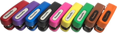 Praxxis Pro Office Supplies - Aria-Plus Half-Strip Mini Stapler, Durable, Compact, Colorful for Office & Travel