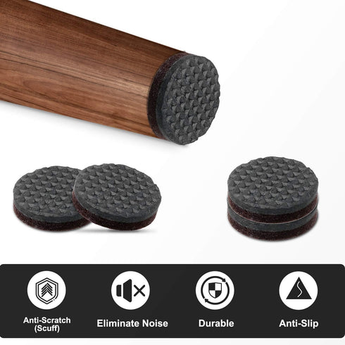 Yelanon Non Slip Furniture Pads - 36 pcs 1’’ Furniture Grippers, Self Adhesive Rubber Feet for Hardwood Floor.