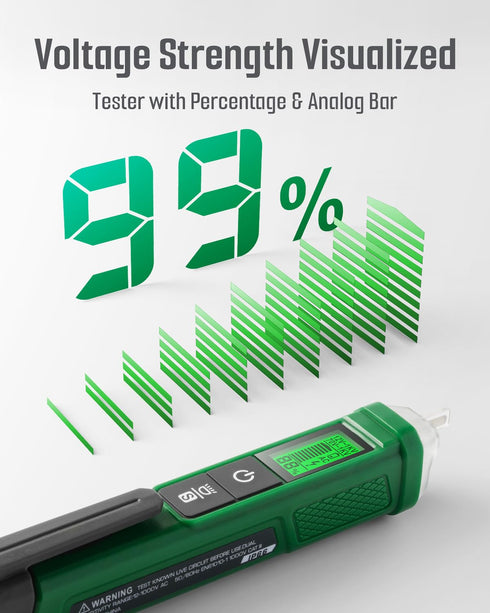 Voltage Tester, TESMEN TN-213 Non-Contact Electrical Tester, AC 12V-/70V-1000V, LCD Display, Buzzer Alarm
