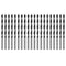20pcs Brad Point Drill Bits, 3.5mm Dia Straight Round Shank for Softwood Hardwood Plywood Plastic Rubber, Black