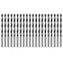 20pcs Brad Point Drill Bits, 3.5mm Dia Straight Round Shank for Softwood Hardwood Plywood Plastic Rubber, Black