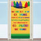 HunnmingRe Composition Notebook Crayon Classroom Decor First Day of School Door Cover Welcome