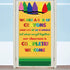 HunnmingRe Composition Notebook Crayon Classroom Decor First Day of School Door Cover Welcome