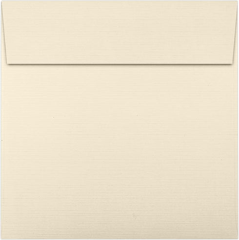 LUXPaper Square Invitation Envelopes | Peel & Press | 6 1/2" x 6 1/2" | Natural Linen | 80lb. Text | 50 Qty