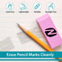 Noverbee Pink Erasers, 100 Pk, Bulk Erasers for Pencils, Kids, School Supplies, Art, and Office Use