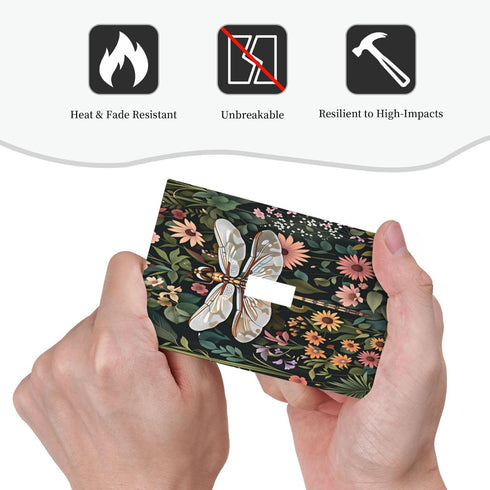 HTSAHKV 3 5 Inch Moody Floral Dragonfly Wall Plate Light Switch Cover Single Gang Outlet Faceplate Print Plate Cover X