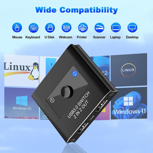 3.0 2 2 3.0 2 2 USB Switch, USB Switcher in Out, USB KVM Switch Selector, USB Switcher Computers Sharing Device