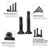 #10 x 1-1/2" Phillips Flat Head Self Drilling Screws - 35Pcs Black Zinc Plated Carbon Steel Countersunk Flat Head Wood