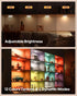 13 Dimmer Timer3 Pack GOODEA.fun Puck Lights with Remote, RGB Colors LED Under Cabinet Lights, Rechargeable Baterry