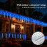 Lurinenna 10 IP65 Tubes Waterproof Solar Meteor Shower Lights, Outdoor LED Icicle String Lights for Outside, Christmas
