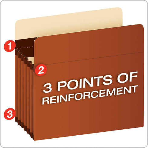 Pendaflex Expanding Accordion File Pockets, Extra Durable, Letter Size, Expands 5.25", 10/Box, Reinforced with Dupont