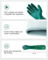 PACIFIC PPE 26" Rubber Gloves, Chemical Resistant Gloves PVC Reusable, Heavy Duty Waterproof Gloves with Cotton Liner, Anti-skid, Acid-alkali and Oil, X Large