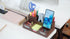 Victor Desk Organizer with Smart Phone Holder - Mocha Brown, Model B9525