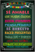 FaCraft Spanish Poster Chart for Classroom Decorations, Motivational Rules for Kindergarten to High School