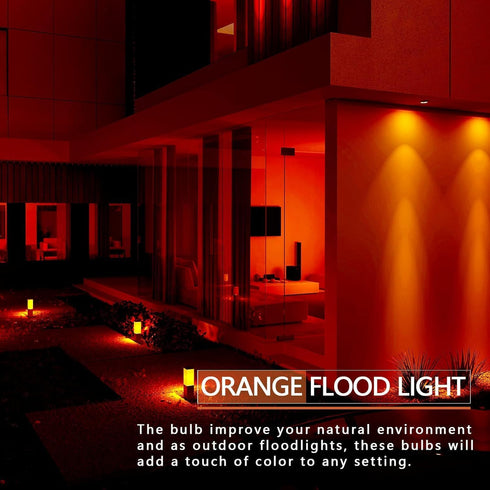 LOXYEE PAR38 Bulbs,2 Pack Dimmable,E26 Outoor(20W 200W),Halloween Bulb Flood Orange Purple Light Base Purple Orange