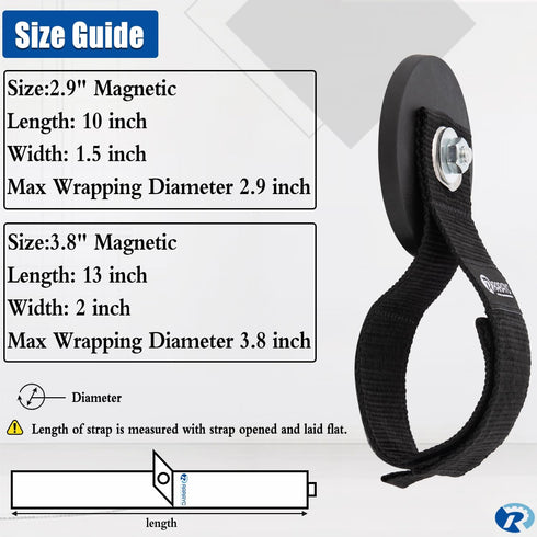 Heavy Duty Magnetic Tool Holder - Super-Strong Magnetic Storage Hooks - Versatile Magnetic Strap and Hanger for Garage Organization by RARAYC