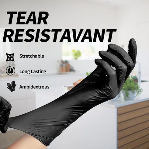 Jointown Vinyl Exam Gloves, 4 mil Safety Glove, Latex-Free & Powder-Free, SGBE 8001 Synmax Disposable Medical Glove