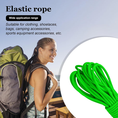 1/8" Bungee Shock Cords, 32 Feet Elastic Nylon Cords for Bikes, Tie Downs, Boating, Camping, Outdoor Use