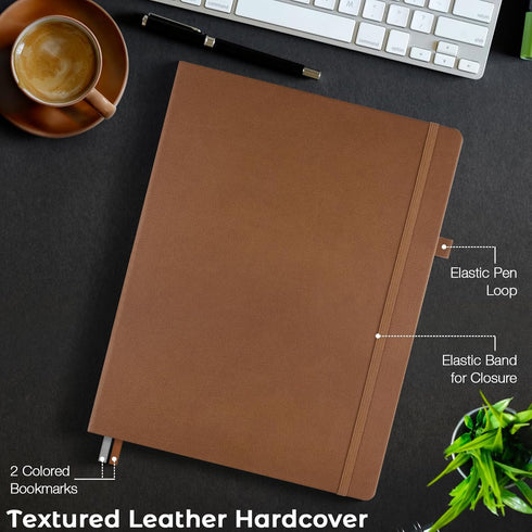 Graph Paper Notebook, Hardcover, 8.5 x 11, Grid Journal for Women Men, Thick Paper, A4 Notebooks for Work