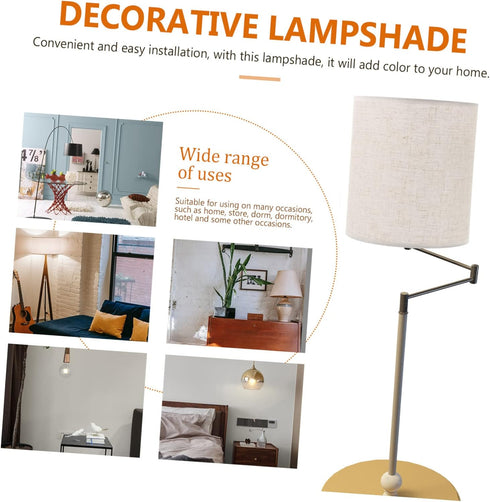 Bulbs DOITOOL Linen Lamp Shade Replacement for Light Cover for Floor and Desk Lamps Easy Install Warm Atmosphere