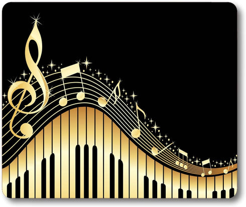 Smooffly Old Vintage Abstract Piano and Music Note Mouse Pad - Non-Slip Rubber Gaming Mouse Pad