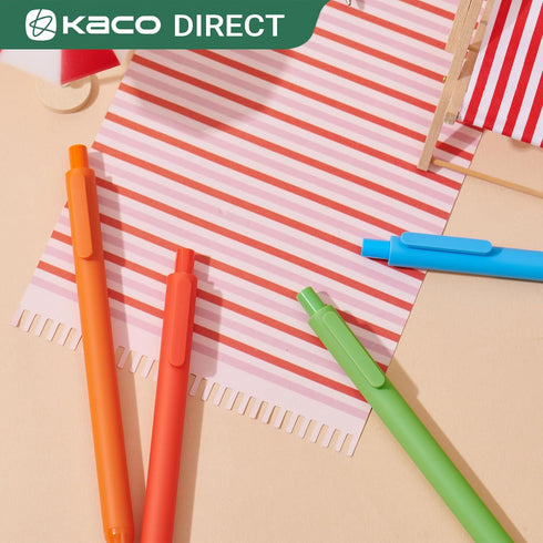 Kaco 20 Pieces Ballpoint Pens, 1.0mm Medium Point, Black Ink, 20-Count Pack for Journaling, Note Taking