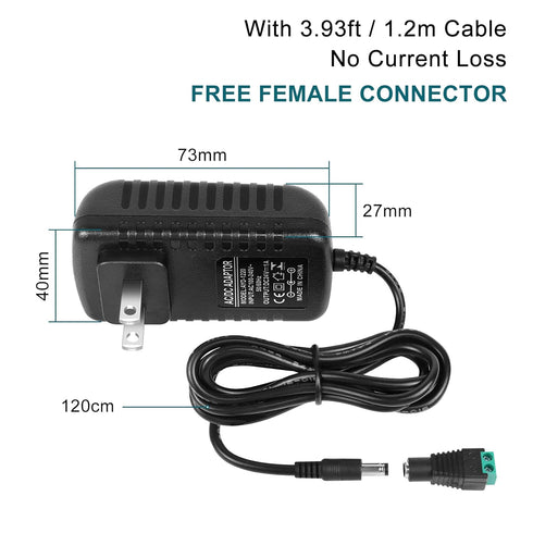 inShareplus 2 Pack 24V 100-240V 24 1A 24W 5.5mm 2.1mm 24V DC Power Supply, AC to DC Volt LED Driver, Low Voltage