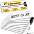X-bet MAGNET Dry Erase Magnetic Labels, 30 pcs 1x3 - Reusable Sticky Notes for Refrigerator - Blank Magnet Stickers