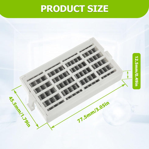 W10311524 AIR1 Refrigerator Air Filter Cartridge Replacement for Refrigerator Part (pack of 4pcs)