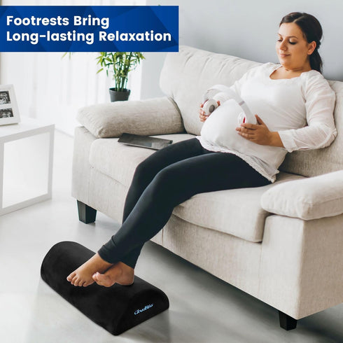 Foot Rest for Under Desk, Soft Foam Office Accessories with Washable Cover, Foot Stool for Home, Car, Relax Ankles