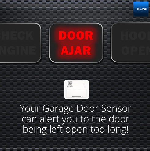 YoLink Smart Garage Door Sensor with Door Left-Open Reminders, Works with Alexa, Google, IFTTT, Hub Required