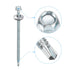 uxcell #12 x 4" Self Drilling Screws with Rubber Washer, 25pcs Zinc Plated Steel Roofing Screws