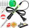 Soldering Iron Kit, 100W LED Digital Solder Iron with Adjustable Temperature, Ceramic Heater, Tips, Stand, Wire