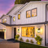 E26 SHINE HAI Dusk to Dawn Sensor Outdoor Wall Sconce, Exterior Porch Lantern Fixture with Socket & Glass Shade