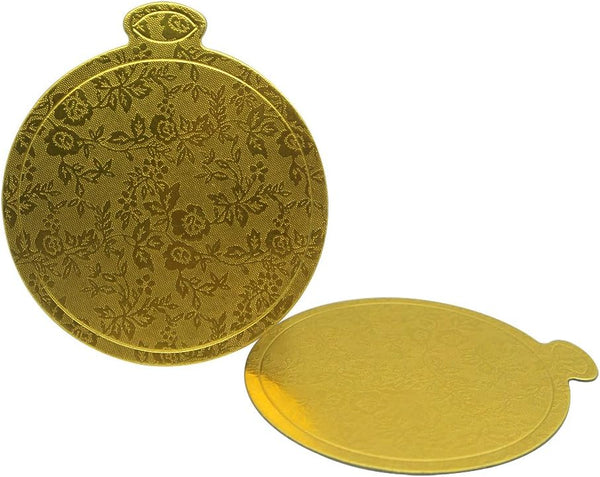 3-1/2" (9 cm) Round Mini Single Portion Cake Board, Cardboard Cake Base (Gold), 100 pcs